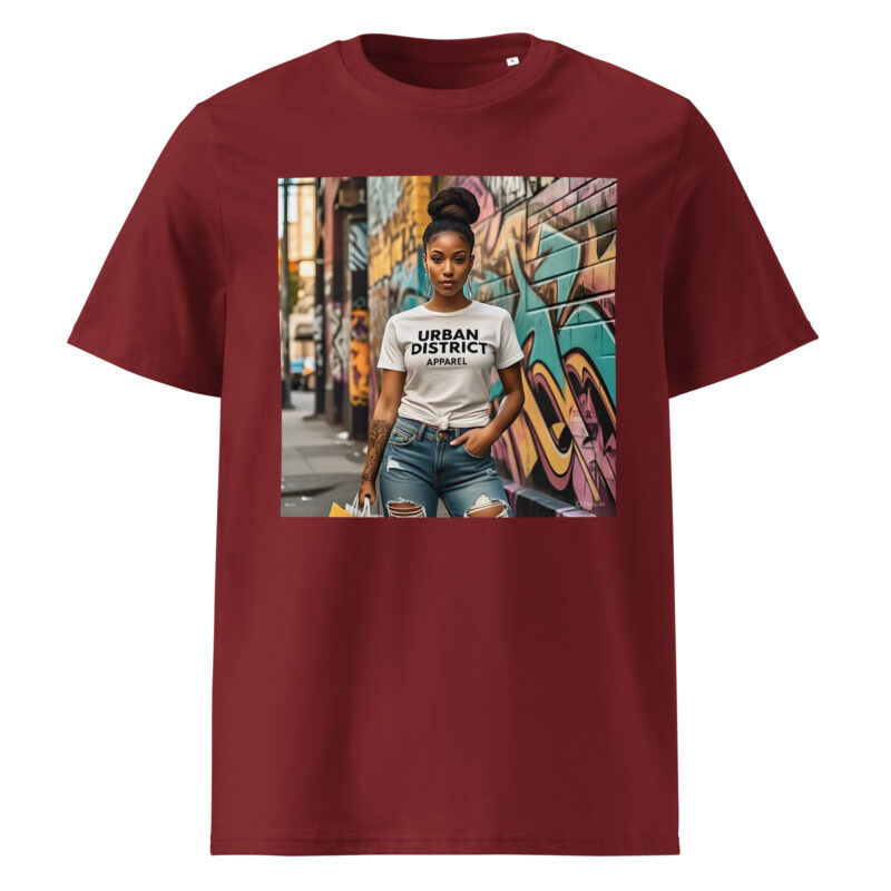 Woman Wearing Urban District Apparel Tee - Image 9