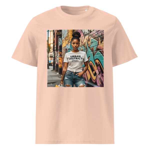 Woman Wearing Urban District Apparel Tee