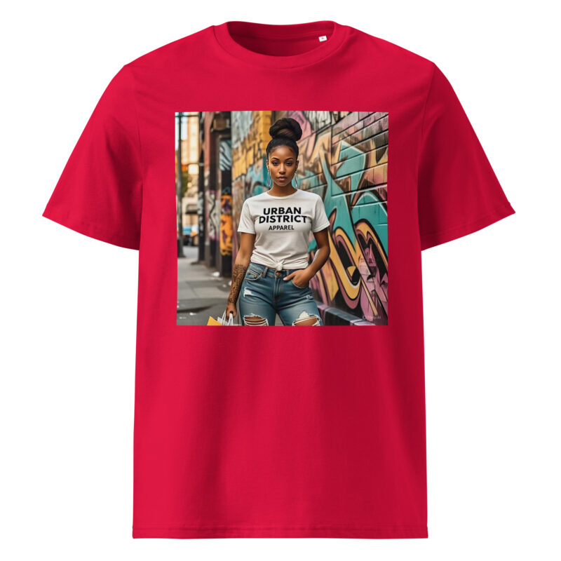 Woman Wearing Urban District Apparel Tee - Image 13